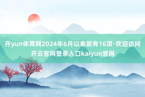 开yun体育网2024年6月以来就有16项-欢迎访问开云官网登录入口kaiyun官网